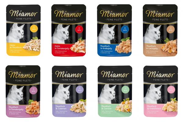 24 x Miamor Feine Filets in Jelly 100g Beutel